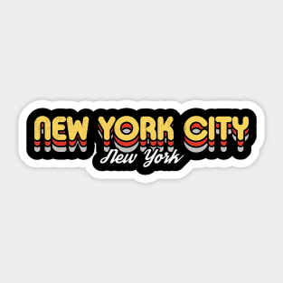 Retro New York City New York Sticker